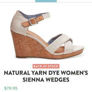 Brand new toms wedges